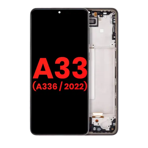 Bloc écran OLED avec cadre pour Samsung Galaxy A33 5G (A336 / 2022) (compatible qualité supérieure) (noir)