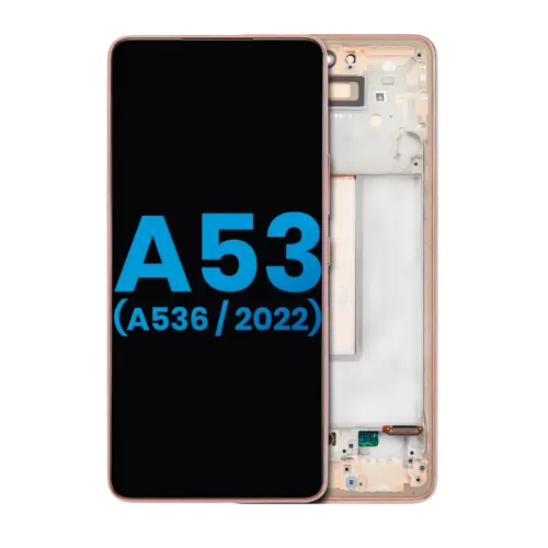 Écran LCD avec cadre pour Samsung Galaxy A53 5G (A536 / 2022) (sans capteur d'empreintes digitales) (compatibilité: Incell) (pêche) – Image 2