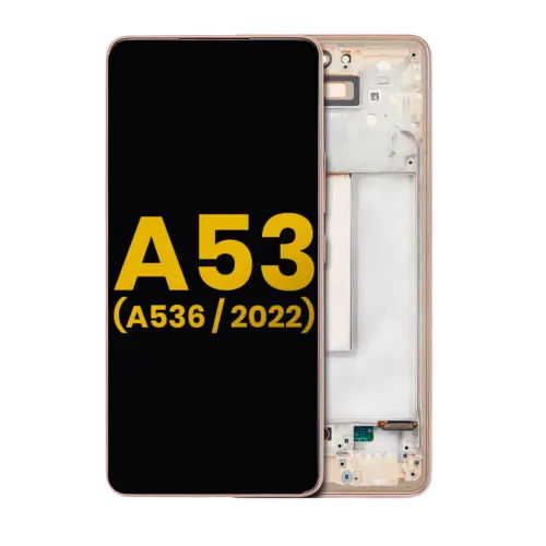 OLED Assembly With Frame For Samsung Galaxy A53 5G ( A536 / 2022) (Refurbished) (Peach)