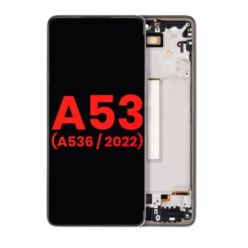 Bloc écran OLED avec cadre pour Samsung Galaxy A53 5G (A536 / 2022) (6.36") (compatible qualité supérieure) (noir)