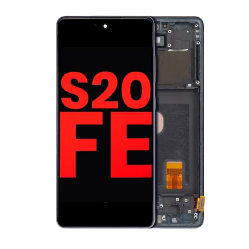 OLED Assembly With Frame For Samsung Galaxy S20 FE 4G / 5G (Aftermarket Plus) (Cloud Navy)