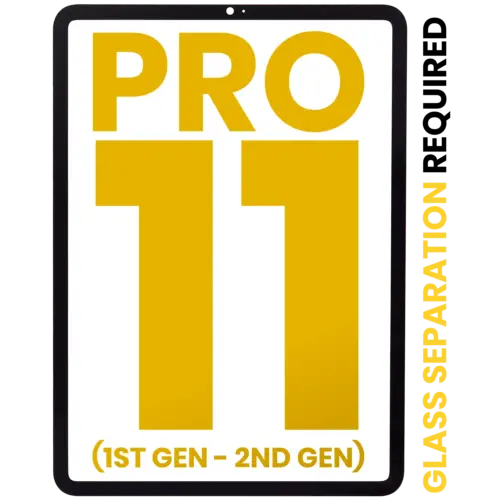 Front Glass Only For iPad Pro 11" 1st Gen (2018) / iPad Pro 11" 2nd Gen (2020) (All Colors) (Glass Separation Required)