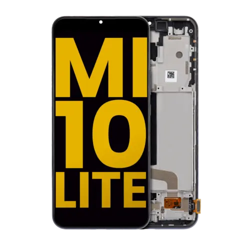 Écran OLED avec cadre pour Xiaomi Mi 10 Lite 5G (reconditionné) (gris cosmique)