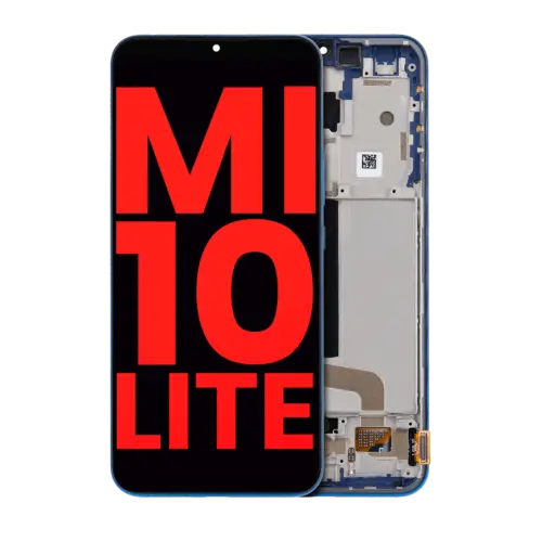 OLED Assembly With Frame For Xiaomi Mi 10 Lite 5G (Aftermarket Plus) (Aurora Blue) – Image 3