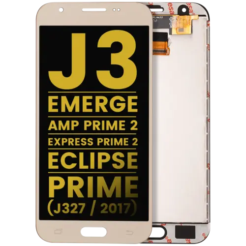 LCD Assembly Without Frame For Samsung Galaxy J3 (J327 / 2017) / Emerge / Amp Prime 2 / Express Prime 2 / Eclipse / Prime (Refurbished) (Gold)