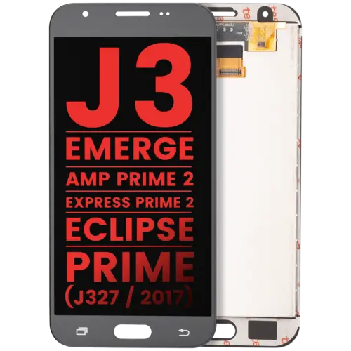 LCD Assembly Without Frame For Samsung Galaxy J3 / Emerge / Amp Prime 2 / Express Prime 2 / Eclipse / Prime (J327 / 2017) (Aftermarket Plus) (Silver / Gray)