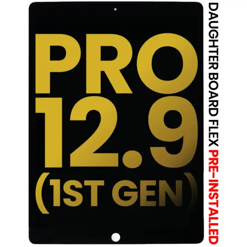 Écran LCD avec numériseur et nappe de carte fille préinstallés pour iPad Pro 12,9" 1re génération (2015) (Remis à neuf) (Noir) – Image 2