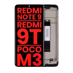 LCD Assembly With Frame Compatible For Xiaomi Redmi Note 9 4G / Redmi 9T / Poco M3 / Redmi 9 Power (Aftermarket Plus) (All Colors)