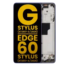 OLED Assembly With Frame Compatible For Motorola Moto G Stylus 5G (XT2517-3 / 2025) / Motorola Moto Edge 60 Stylus (XT2517-4 / 2025) (Refurbished) (Surf the Web)