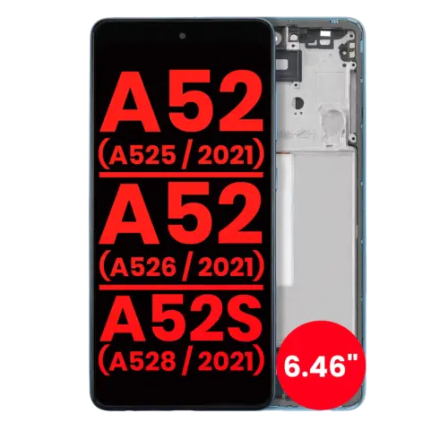 OLED Assembly With Frame For Samsung Galaxy A52 4G (A525 / 2021) / A52 5G (A526 / 2021) / A52S 5G (A528 / 2021) (6.46") (Aftermarket Plus) (Awesome Blue) – Image 2