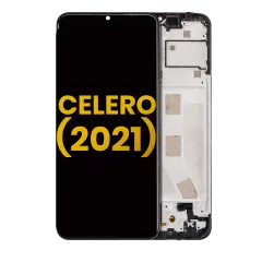 LCD Assembly With Frame For Boost Mobile Celero 5G (2021) (Refurbished) (All Colors)
