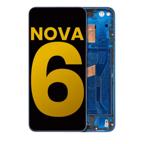 Écran LCD complet avec cadre pour Huawei Nova 6 5G (reconditionné) (bleu) – Image 3