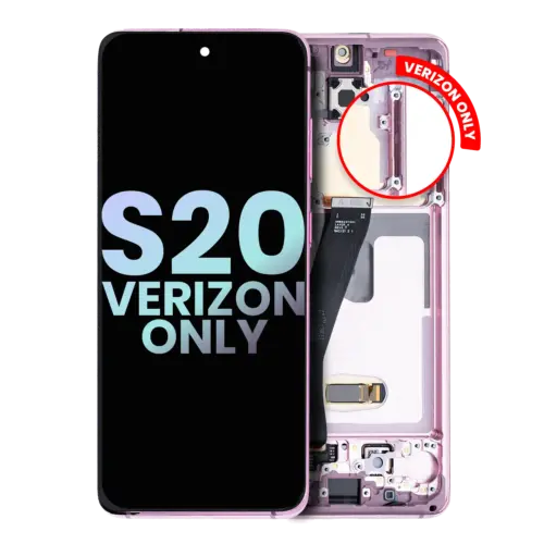 OLED Assembly With Frame For Samsung Galaxy S20 5G (Verizon 5G UW Frame Only) (Service Pack) (Cloud Pink) – Image 2