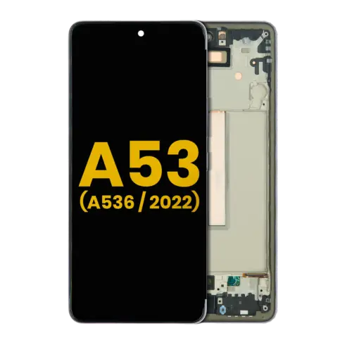 Écran OLED avec cadre pour Samsung Galaxy A53 5G (A536 / 2022) (Remis à neuf) (Noir) – Image 2
