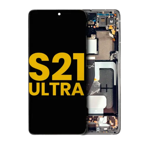 OLED Assembly With Frame For Samsung Galaxy S21 Ultra 5G (Refurbished) (Phantom Black)