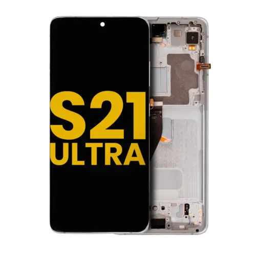 OLED Assembly With Frame For Samsung Galaxy S21 Ultra 5G (Refurbished) (Phantom Silver)