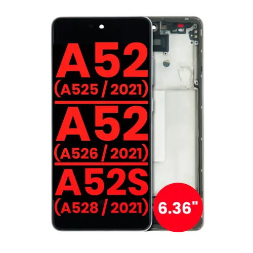 Écran OLED avec cadre pour Samsung Galaxy A52 4G (A525 / 2021) / A52 5G (A526 / 2021) / A52S 5G (A528 / 2021) (6,36") (Adaptateur Plus) (Blanc éclatant) – Image 2