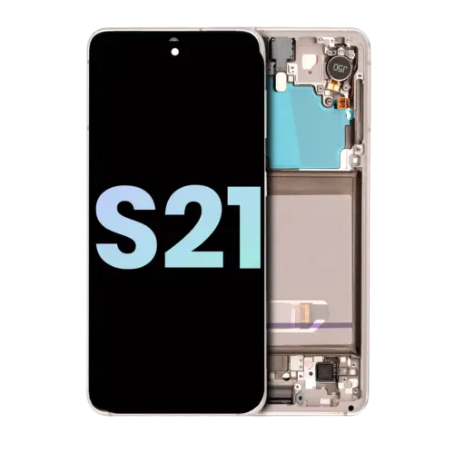 Bloc écran OLED avec cadre pour Samsung Galaxy S21 5G (Service Pack) (Phantom White) – Image 3