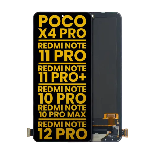 Écran OLED sans cadre pour Xiaomi Poco X4 Pro 5G / Redmi Note 11 Pro 4G / Note 11 Pro 5G / Note 11 Pro+ 5G / Redmi Note 10 Pro / Redmi Note 10 Pro Max / Redmi Note 12 Pro 4G / Redmi Note 11E Pro (Reconditionné) (Toutes couleurs)
