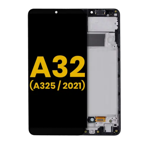 Écran OLED avec cadre pour Samsung Galaxy A32 4G (A325 / 2021) (Remis à neuf) (Noir élégant) – Image 2