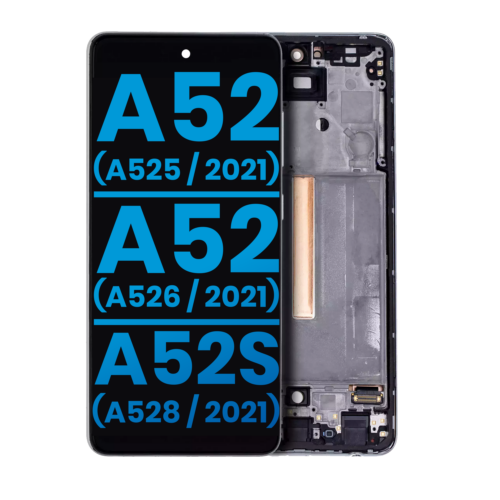 LCD Assembly With Frame (Without Finger Print Sensor) For Samsung Galaxy A52 4G (A525 / 2021) / A52 5G (A526 / 2021) / A52S (A528 / 2021) (Aftermarket : Incell) (Awesome White) – Image 2