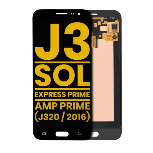 OLED Assembly Without Frame For Samsung Galaxy J3 (J320 / 2016) / Sol 4G / Express Prime / Amp Prime (Refurbished) (Black)