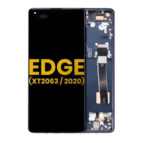 OLED Assembly With Frame For Motorola Edge 5G (XT2063 / 2020) (Refurbished) (Solar Black)