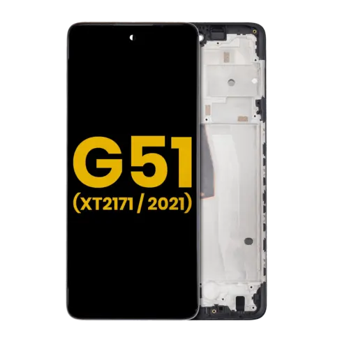 LCD Assembly With Frame For Motorola Moto G51 5G (XT2171 / 2021) (Refurbished) (All Colors)