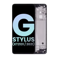 Écran LCD complet avec cadre pour Motorola Moto G Stylus 5G (XT2131 / 2021) (Genuine OEM) (Cosmic Emerald)