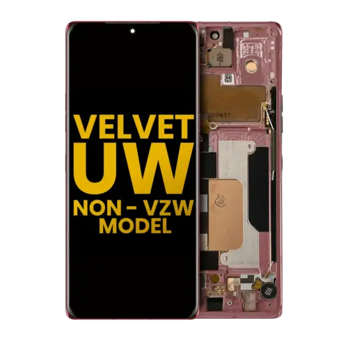 OLED Assembly With Frame For LG Velvet 5G (Non-Verizon 5G UW Frame) (Refurbished) (Red)