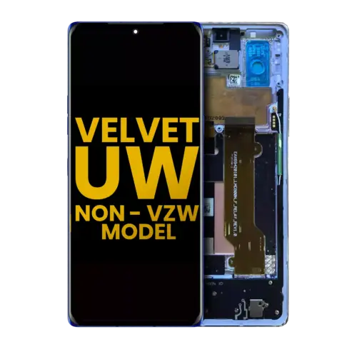 Bloc écran OLED avec cadre pour LG Velvet 5G (Non-Verizon 5G UW Frame) (reconditionné) (bleu)