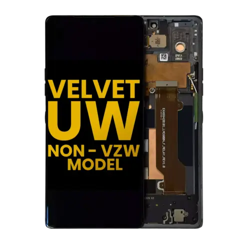 OLED Assembly With Frame For LG Velvet 5G (Non-Verizon 5G UW Frame) (Refurbished) (Black) – Image 3