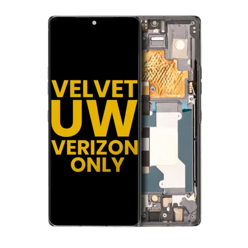 Écran OLED avec cadre pour LG Velvet 5G (cadre ultra-fin Verizon 5G uniquement) (reconditionné) (gris)