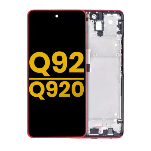 Écran LCD complet avec cadre pour LG Q92 5G / Q920 (reconditionné) (rouge) – Image 2