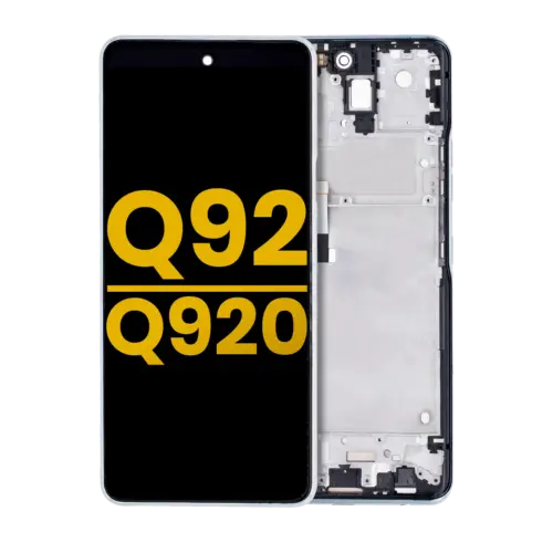 LCD Assembly With Frame For LG Q92 5G / Q920 (Refurbished) (Silver)