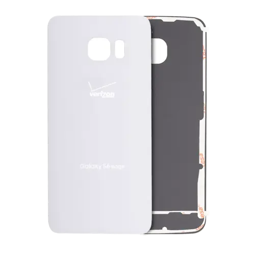 Cache arrière verre pour Samsung Galaxy S6 Edge (Service Pack) (blanc)