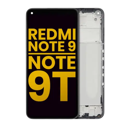 Écran LCD avec cadre pour Xiaomi Redmi Note 9 5G / Note 9T (reconditionné) (toutes couleurs)