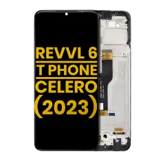 LCD Assembly With Frame For T-Mobile Revvl 6 / T Phone 5G / Boost Mobile Celero 5G (2023) (Refurbished) (All Colors)