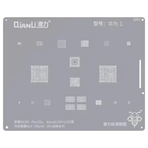 Bumblebee Stencil (QS52) pour Huawei Honor 9X / Pro / 20S / Nova 5 / 5i Pro / 5Z (Kirin810) (HI6280) CPU Universal Series (Qianli) – Image 3
