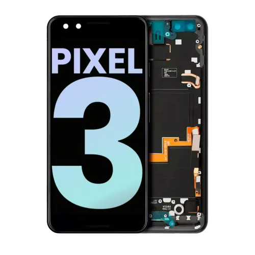 Écran OLED avec cadre pour Google Pixel 3 (Pièce d'origine constructeur) (Noir uniquement)