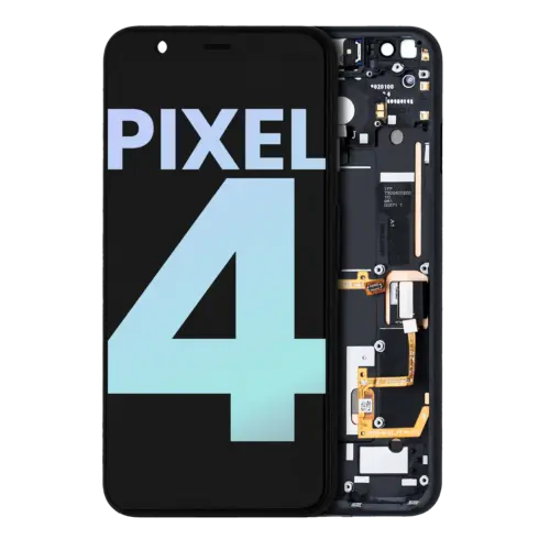 Bloc écran OLED avec cadre pour Google Pixel 4 (Genuine OEM) (Clearly White Power Button)