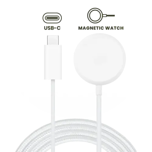 USB-C Magnetic Watch Charging Cable For Google Pixel Watch Series (1 m / 3.3 ft) (OEM Grade: A)