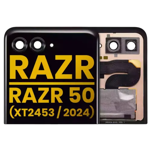 Outer OLED Assembly Without Frame For Motorola Razr 2024 / Razr 50 (XT2453 / 2024) /Razr 2025 / Razr 60 (XT2553 / 2025)/ Razr 2026 / Razr 70 (XT2657 / 2026) (Refurbished) (All Colors)