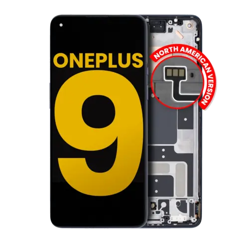 OLED Assembly With Frame For OnePlus 9 (US Version) (Refurbished) (Astral Black)