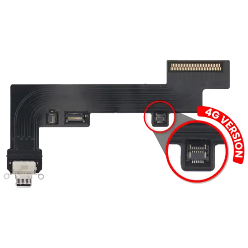 Charging Port Flex Cable For iPad Air 4 / iPad Air 5 (Cellular) (Premium) (Black)