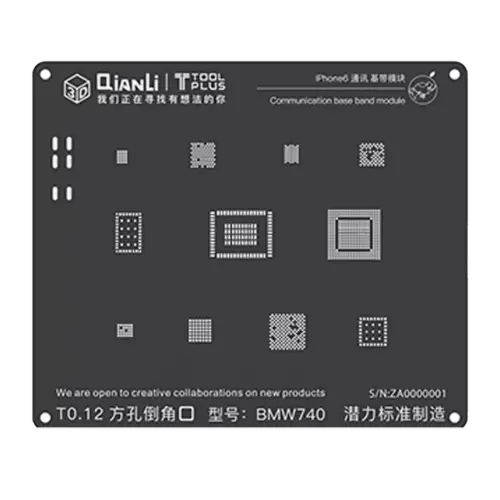 3D Communication iBlack Stencil For iPhone 6 (BMW740) (Qianli)