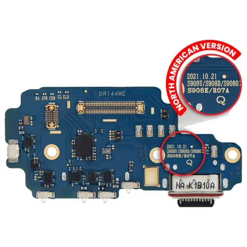 Charging Port Board With Sim Card Reader For Samsung Galaxy S22 Ultra 5G (US Version) (Premium)