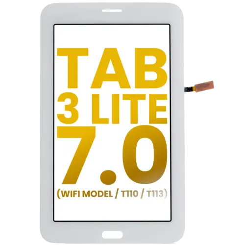 Digitizer For Samsung Galaxy Tab 3 Lite 7.0" (WiFi Model / T110 / T113) (Refurbished) (White)