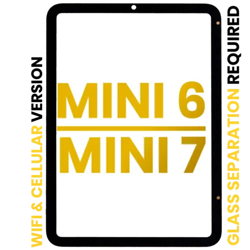 Digitizer For iPad Mini 6 (2021) / Mini 7 (2024) (WiFi / Cellular) (OCA Pre-Installed & Glass Separation Required) (Premium) (All Colors)