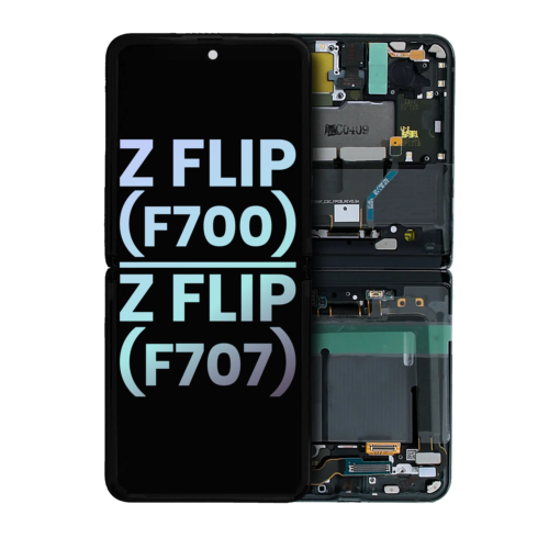Inner OLED Assembly With Frame For Samsung Galaxy Z Flip 4G (F700) (Service Pack) (Mirror Black)